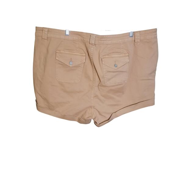 Torrid Womens Tannish Button Fly Cuffed Hem Military Shorts Size 24 - Picture 3 of 8